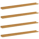 vidaXL Falpolc polcokkal tárolóval 4 pcs Bézs 100 x 9 x 3 cm Faanyag