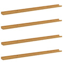 vidaXL Falpolc polcokkal tárolóval 4 pcs Bézs 115 x 9 x 3 cm Faanyag