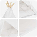 vidaXL Kiskedvenc teepee párnával Fehér 40 x 40 x 50 cm Poliészter