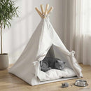 vidaXL Kiskedvenc teepee párnával Fehér 40 x 40 x 50 cm Poliészter