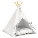 vidaXL Kiskedvenc teepee párnával Fehér 40 x 40 x 50 cm Poliészter
