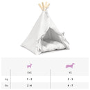 vidaXL Kiskedvenc teepee párnával Fehér 40 x 40 x 50 cm Poliészter