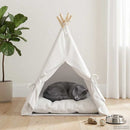vidaXL Kiskedvenc teepee párnával Fehér 50 x 50 x 60 cm Poliészter