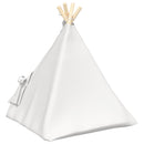 vidaXL Kiskedvenc teepee párnával Fehér 50 x 50 x 60 cm Poliészter