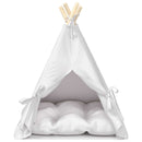 vidaXL Kiskedvenc teepee párnával Fehér 50 x 50 x 60 cm Poliészter