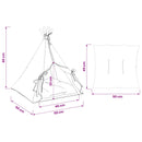 vidaXL Kiskedvenc teepee párnával Fehér 50 x 50 x 60 cm Poliészter