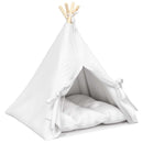 vidaXL Kiskedvenc teepee párnával Fehér 60 x 60 x 70 cm Poliészter