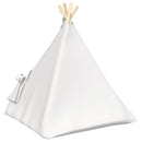vidaXL Kiskedvenc teepee párnával Fehér 60 x 60 x 70 cm Poliészter