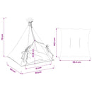 vidaXL Kiskedvenc teepee párnával Fehér 60 x 60 x 70 cm Poliészter