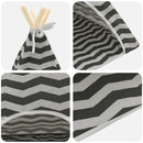 vidaXL Kiskedvenc teepee párnával Fehér és Szürke 40 x 40 x 50 cm