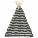 vidaXL Kiskedvenc teepee párnával Fehér és Szürke 40 x 40 x 50 cm