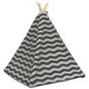 vidaXL Kiskedvenc teepee párnával Fehér és Szürke 50 x 50 x 60 cm