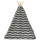 vidaXL Kiskedvenc teepee párnával Fehér és Szürke 50 x 50 x 60 cm