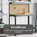 vidaXL Munkapad polcokkal Fekete 114 x 54 x 145 cm Mérnöki fa és fém