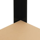 vidaXL Munkapad polcokkal Fekete 115 x 55 x 91 cm Mérnöki fa és fém