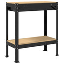 vidaXL Munkapad fiókkal Fekete 80 x 40 x 91 cm Mérnöki fa és fém