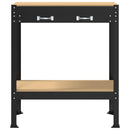 vidaXL Munkapad fiókkal Fekete 80 x 40 x 91 cm Mérnöki fa és fém