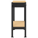 vidaXL Munkapad fiókkal Fekete 80 x 40 x 91 cm Mérnöki fa és fém