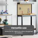 vidaXL Munkapad polcokkal Fekete 81 x 41 x 145 cm Mérnöki fa és fém