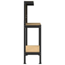 vidaXL Munkapad polcokkal Fekete 81 x 41 x 145 cm Mérnöki fa és fém