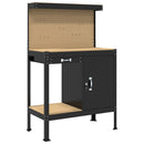 vidaXL Munkapad fiókkal Fekete 90 x 49 x 141 cm Mérnöki fa és fém
