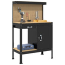vidaXL Munkapad fiókkal Fekete 90 x 49 x 141 cm Mérnöki fa és fém