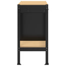 vidaXL Munkapad fiókkal Fekete 90 x 49 x 91 cm Mérnöki fa és fém