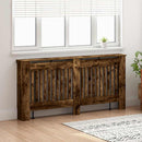 vidaXL Radiátor fedezék Füstös Tölgy 172 x 19 x 81,5 cm Szerelt Fa