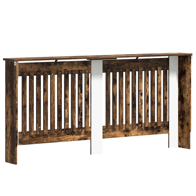 vidaXL Radiátor fedezék Füstölt tölgy 172 x 19 x 81,5 cm Faanyag