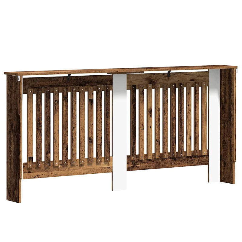 vidaXL Radiátor fedezék Öreg fa 172 x 19 x 81,5 cm Faanyag