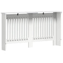vidaXL Radiátor fedezék Magasfényű Fehér 152 x 19 x 81,5 cm Szerelt Fa