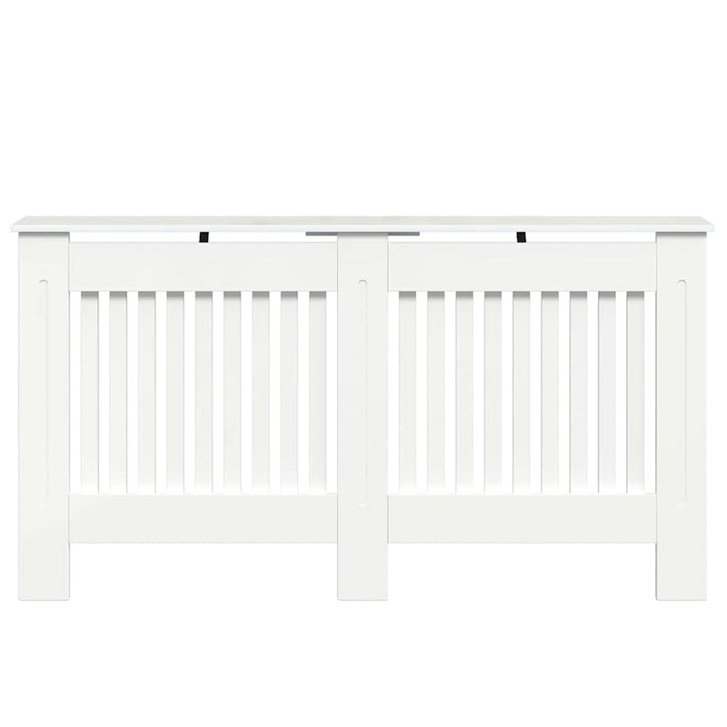 vidaXL Radiátor fedezék Magas Fényű Fehér 152 x 19 x 81,5 cm Faanyag