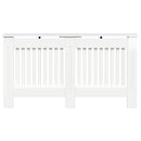 vidaXL Radiátor fedezék Magasfényű Fehér 152 x 19 x 81,5 cm Szerelt Fa