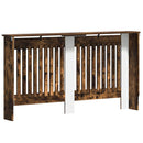 vidaXL Radiátor fedezék Füstölt tölgy 152 x 19 x 81,5 cm Faanyag