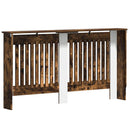 vidaXL Radiátor fedezék Füstös Tölgy 152 x 19 x 81,5 cm Szerelt Fa