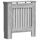 vidaXL Radiátor fedezék Szürke Sonoma 78 x 19 x 81,5 cm Szerelt Fa