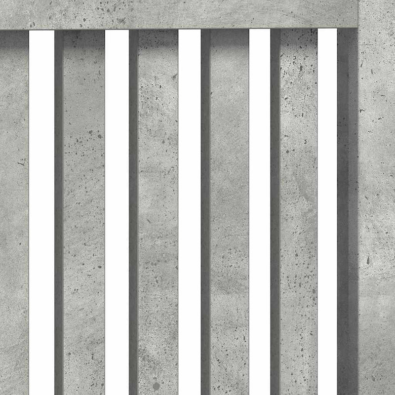 vidaXL Radiátor fedezék Beton Szürke 112 x 19 x 81,5 cm Faanyag