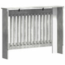 vidaXL Radiátor fedezék Betonszürke 112 x 19 x 81,5 cm Szerelt Fa
