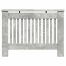 vidaXL Radiátor fedezék Betonszürke 112 x 19 x 81,5 cm Szerelt Fa