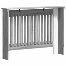 vidaXL Radiátor fedezék Szürke Sonoma 112 x 19 x 81,5 cm Faanyag