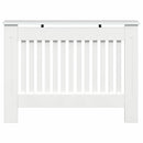 vidaXL Radiátor fedezék Magas Fényű Fehér 112 x 19 x 81,5 cm Faanyag