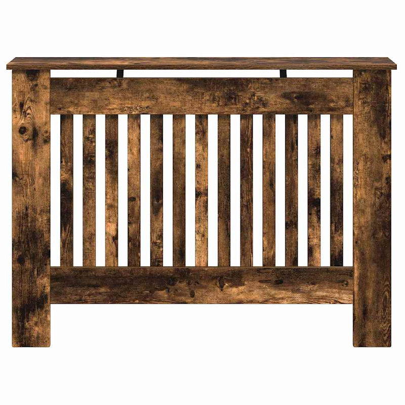 vidaXL Radiátor fedezék Füstölt tölgy 112 x 19 x 81,5 cm Faanyag