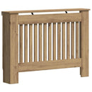 vidaXL Radiátor fedezék Artisan tölgy 112 x 19 x 81,5 cm Faanyag