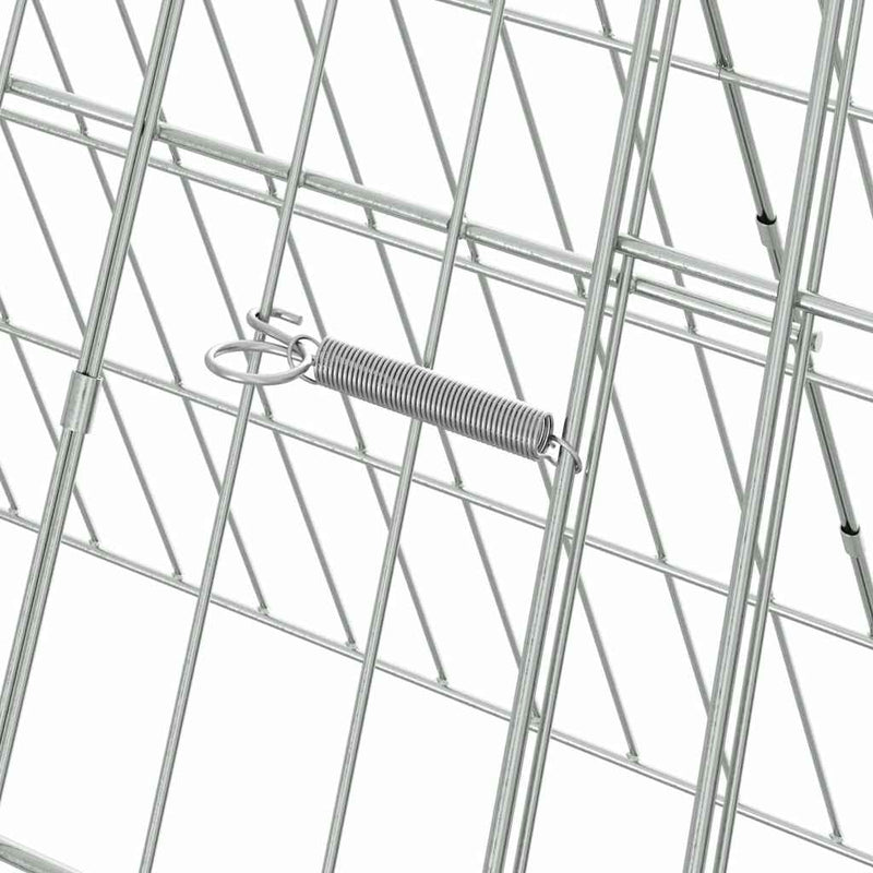 vidaXL Nyúl Ketrec Ezüst 650 x 55 x 55 cm Horganyzott acél