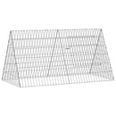 vidaXL Nyúl Ketrec Ezüst 650 x 55 x 55 cm Horganyzott acél