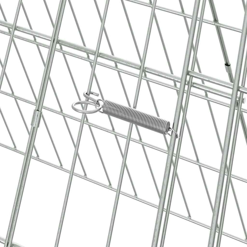 vidaXL Nyúl Ketrec Ezüst 650 x 55 x 55 cm Horganyzott acél