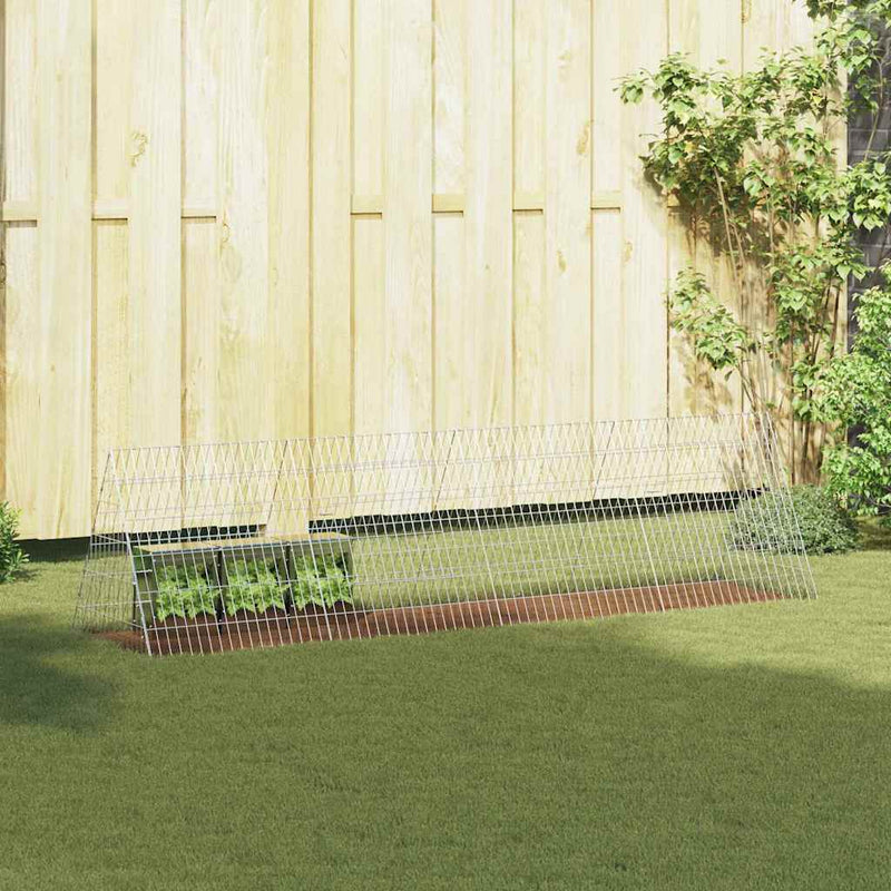 vidaXL Nyúl Ketrec Ezüst 650 x 55 x 55 cm Horganyzott acél