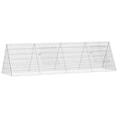 vidaXL Nyúl Ketrec Ezüst 215 x 55 x 55 cm Horganyzott acél