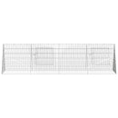 vidaXL Nyúl Ketrec Ezüst 215 x 55 x 55 cm Horganyzott acél