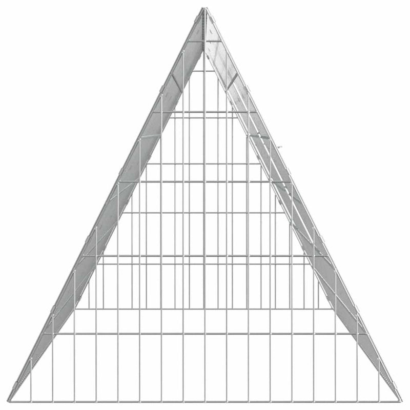 vidaXL Nyúl Ketrec Ezüst 650 x 55 x 55 cm Horganyzott acél